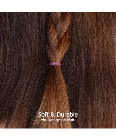 Hoyols 2000pcs Small Baby Elastic Hair Ties - Colorful Rubber Bands for Girls, Kids, and Women - No Damage Ponytail Holders - Bulk 7 Colors - Buy Online on GoSupps.com