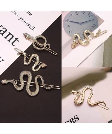 Noverlife 4PCS Metal Snake Hair Clips - Vintage Alloy Barrettes Set for Women Girls (Gold) - Buy Online on GoSupps.com