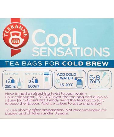 Teekanne Berry Mojito Cold Brew Tea Infusion - All Natural Real Fruit with Forest Berries, Lime, Mint, and Hibiscus - 18 Teabags - Buy Online on GoSupps.com