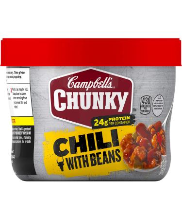 Campbell's Chunky Chili with Beans, 15.25 oz. Microwavable Bowl (Pack of 8)
