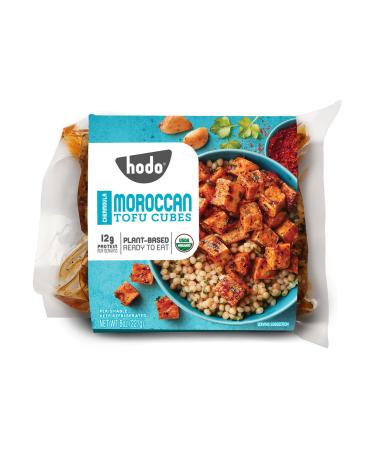 Hodo Chermoula Moroccan Tofu Cubes | Meat-less substitute | Plant-based protein | Vegan | Vegetarian | Read-to-eat meal | Organic tofu | Gluten-free | Meat alternative | Kosher | 8oz