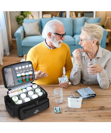 HomeWit Empty First Aid Bag - Emergency Medical Organizer for Nurses & Doctors | Travel-Friendly Design | Black - Buy Online on GoSupps.com