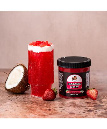 Coconut Fruit Jelly Topping | Strawberry Flavour | 1LB (454g) | Fruit Dessert for Bubble Tea Drinks Desserts Smoothies and Snacks | Boba Tea Tapioca Pearl Mix Kit - Buy Online on GoSupps.com