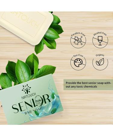 Natouch Anti-Aging Body Soap with Peppermint & Tea Tree - Cleansing & Deodorizing Bar for Nonenal Body Odor - Buy Online on GoSupps.com
