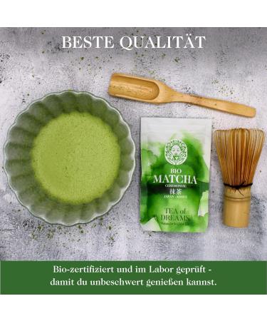 Matcha bio en poudre pour th et matcha latte - Qualit c r moniale de qualit sup rieure du Japon - Th vert Kissui original - 30 g - Buy Online on GoSupps.com