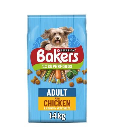 BAKERS Superfoods Adult Chicken with Vegetables Dry Dog Food 14kg