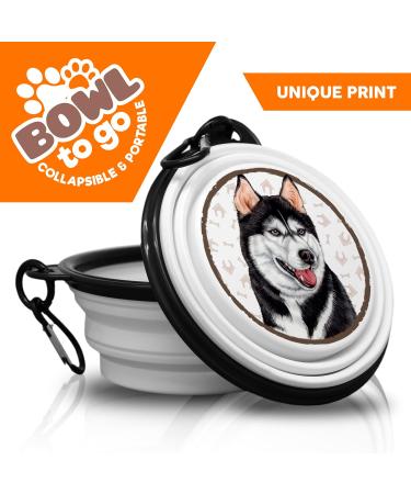 29. Husky Foldable Portable Pet Bowl with Carabiner - Ideal Travel Food & Water Bowl for Dogs - Buy Online on GoSupps.com