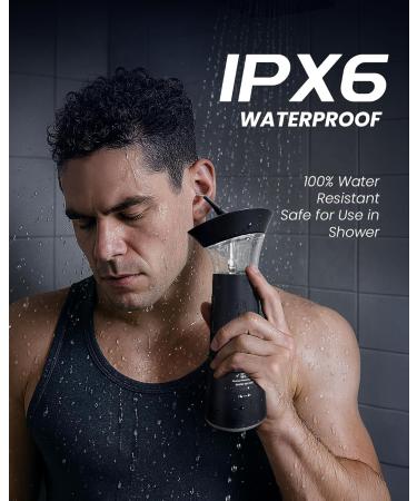 Electric Ear Wax Removal Kit - Ear Irrigation Tool with Dual Separate Water Tanks IPX6 Waterproof Water Temperature Detection | FSA/HSA Eligible Ergonomic Upright Rinse Design USB-C Cable Included Matte Black - Buy Online on GoSupps.com