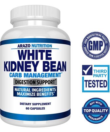White Kidney Bean Extract - Pure Carb Blocker & Fat Absorber for Weight Support by Arazo Nutrition - Buy Online on GoSupps.com
