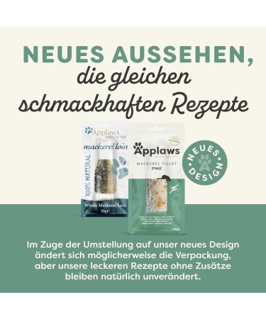 Applaws Natural Cat Treats - Whole Mackerel Loin Snack 30g (Pack of 12) | Premium Healthy Cat Treats | International Shipping Available - Buy Online on GoSupps.com