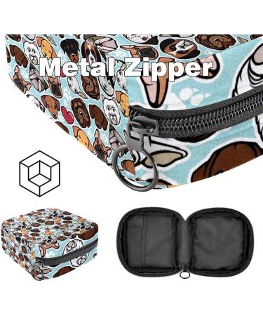 Women's Binding-Up Dog Tampon Storage Bags | Zippered Menstrual Bags with Pockets - Multi 0555 | International Shipping Available - Buy Online on GoSupps.com