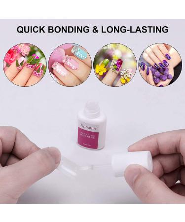 TIPHULAN Brush on Nail Glue for Press on Nails - Quick & Strong Adhesive for False Nails - 4pcs Bulk Pack 7ML0.23OZ - Buy Online on GoSupps.com