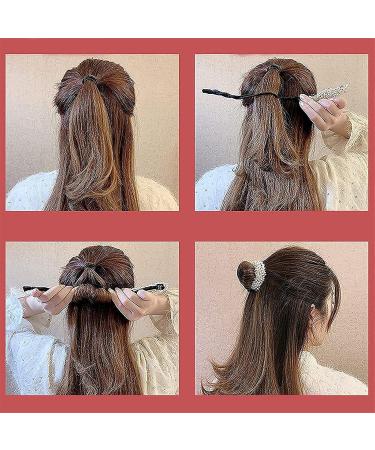 Gokame Hair Knot Shaper with Rhinestones - Magical Hair Styling Accessory for Buns Ballet Knots & Ponytails (White) - Shop Internationally! - Buy Online on GoSupps.com