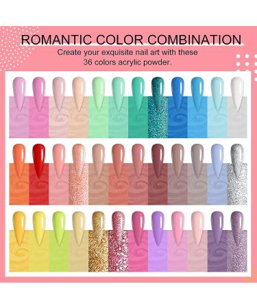 Saviland Acrylic Powder Set Starter - 36 Colors Cherry Blossom Christmas Set for Nail Extension and Carving - Professional Polymer for DIY and Salon - B4 - Buy Online on GoSupps.com