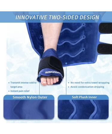XL Full Coverage Ankle and Foot Ice Pack Wrap - Reusable Gel Packs for Plantar Fasciitis and Sprained Ankles - Blue 1.0 - Buy Online on GoSupps.com