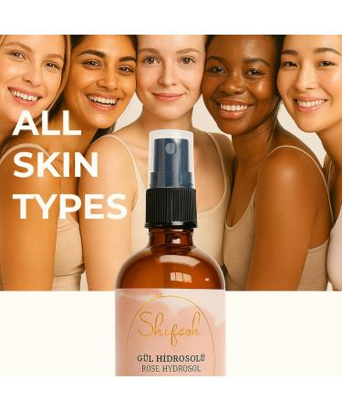 shifaah Shafaan Gul Hidrosolu Rose Hydrosol 100 Natural Rose Water Distillate Aromatic Flower Water for Facial Care Tonic Air Freshener and Aromatherapy 100 ml - Buy Online on GoSupps.com