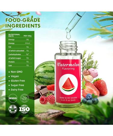 Nomeca Food Flavoring Oil Set - Fruit, Vanilla, Cream, Chocolate, Strawberry, Candy Flavors for Baking, Cooking, Lip Gloss - Water & Oil Soluble - 6x .2 Fl Oz Bottles with Dropper - Buy Online on GoSupps.com