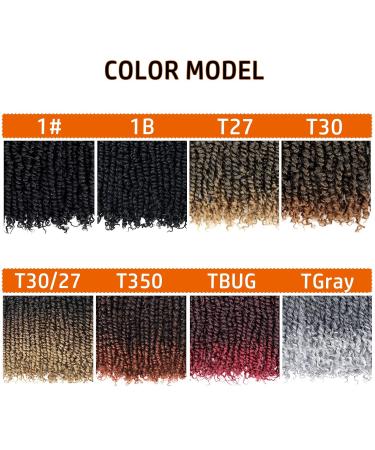 Dorsanee Pre-twisted Passion Twist Hair 10 Inch 8 packs for Women - Gray Synthetic Curly Crochet Extensions - Pre-looped Crochet Braids - Short Passion Twists - 1B/Gray - Buy Online on GoSupps.com