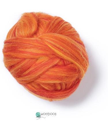 Kondoos Multi Colored Natural Wool Roving 1 lb - Ideal for Needle Felting and Handcrafts - Buy Online on GoSupps.com