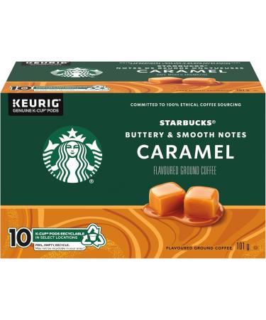 Starbucks Caramel K-Cups Single Serve Keurig Compatible Caramel Flavoured Coffee Pods for Keurig Brewers - 60 Capsules Caramel 10 count (Pack of 6) - Buy Online on GoSupps.com