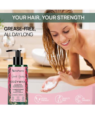Vis Plantis Natural Conditioner with Rosemary | Vegan Care for Oily Hair | Cleans Maintains & Strengthens Strands | 400 ml - Buy Online on GoSupps.com