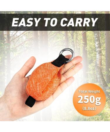 Dawitrly Arborists Throw Weight Bag with D-Ring for High Limb Throwing - Orange 250g/8.8oz - Buy Online on GoSupps.com