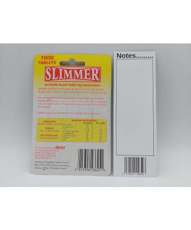 Slimmer Calorie Free Sweetener Bundle with Mollymae Bookmark | 2 x 1000 Tablets - Buy Online on GoSupps.com
