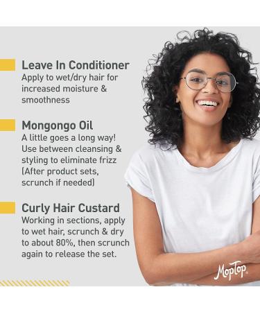 MopTop Curly Hair Bundle: Moisturizing Leave-In Conditioner, Mongongo Oil, and Curl Defining Gel - Women's Haircare Routine for Wavy & Curly Hair - Buy Online on GoSupps.com