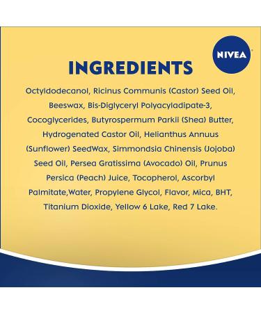 NIVEA Peach Lip Care Tinted Balm - Pack of 4 for Soft and Beautiful Lips - Buy Online on GoSupps.com