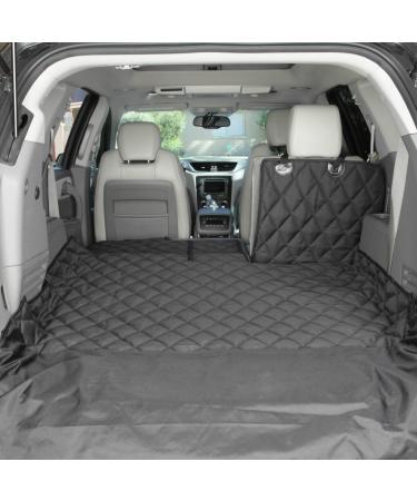 4Knines SUV Cargo Liner for Fold Down Seats - Heavy Duty - 60/40 Split and Armrest Pass-Through Compatible - USA Based Company (Large, Black) Large Black