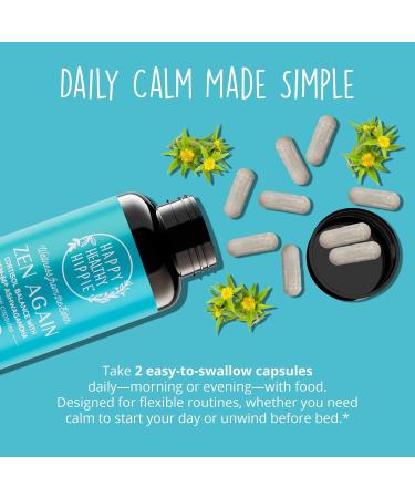 Happy Healthy Hippie Zen Again Cortisol Manager & Organic Ashwagandha Capsules - Buy Online on GoSupps.com