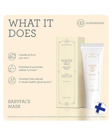 SUPERMOOD Glow Facial Mask - Hydrating Vitamin C & A Face Mask for Women | Soothing Natural Moth Bean Skincare - Buy Online on GoSupps.com