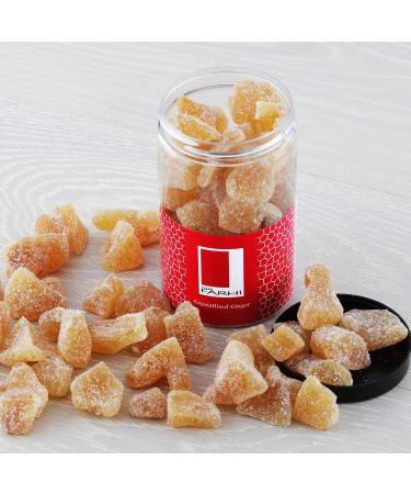 Rita Farhi Crystallised Ginger in a Luxury Gift Jar | Premium Ginger Sweets | Stem Ginger Chews | 280g - Buy Online on GoSupps.com