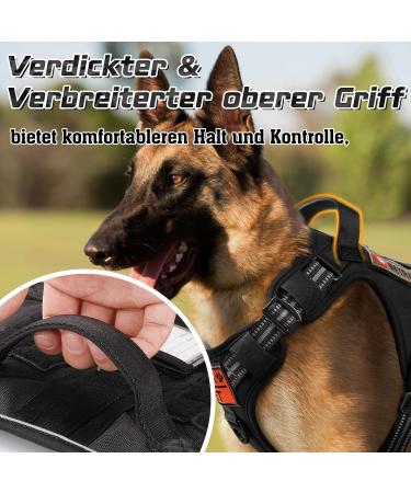 Rabbitgoo Small Dog Harness - Adjustable Tactical Harness with Metal Buckles Anti-Train Design Durable & Wear-Resistant for Hiking (S Black) - 1 Pack - Buy Online on GoSupps.com