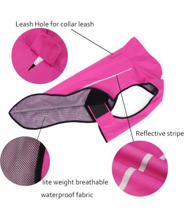 Mile High Life Waterproof Adjustable Pet Jacket | X-Small Pink Raincoat with Reflective Strip & Easy Closure - Buy Online on GoSupps.com