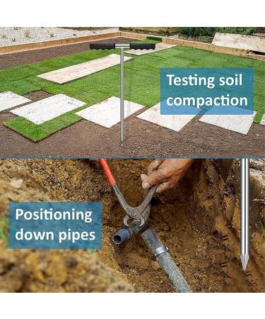 Sysdisen Soil Sample Probe - 32-48 Inch Stainless Steel Floor Test Kit with T-Handle for Garden Lawn & Farm Soil Testing - Buy Online on GoSupps.com