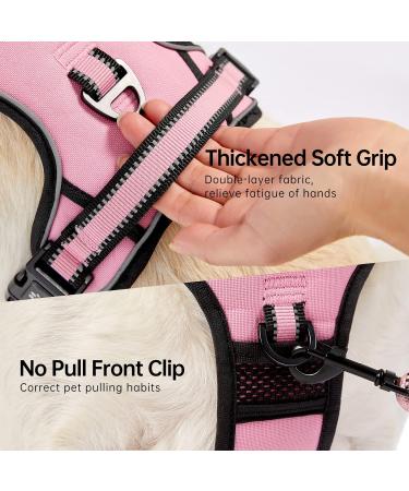 Buy Nestroad Anti-Pull Dog Harness & Leash Set for Large Dogs - XL Pink (Neck 43-64cm Breast 53-89cm) | International Shipping Available - Buy Online on GoSupps.com