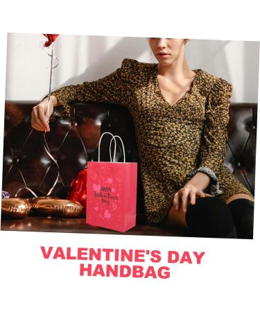 Healeved 50 Pcs Valentine's Day Tote Wedding Tissues Kid Gifts Gift Container Jewelry Valentine Bags with Handles Party Bag Candy Bags Decor Valentine Gift Bags Birthday Present - Buy Online on GoSupps.com
