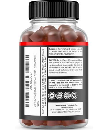 Testosterone Booster Gummies for Men - 60 Count | Premium Testosterone Supplement for Stamina Drive & Performance - USA Made Male Enhancer - Buy Online on GoSupps.com