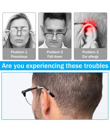 Comnico Silicone Glasses Ear Pads - 12 Soft Slide-Resistant Accessories for Maximum Comfort - Buy Online on GoSupps.com