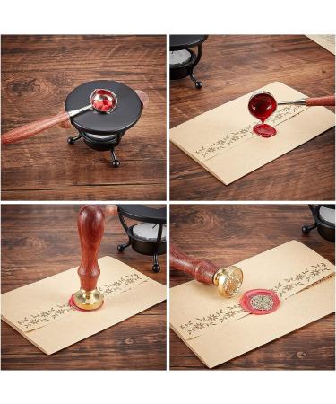 Craspire Butterfly Wax Seal Stamp 25mm - Retro Wood Handle for Envelopes & Invitations - Wedding Decor & Bottle Embellishment - Buy Online on GoSupps.com
