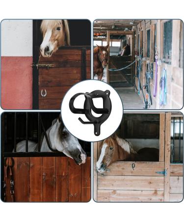 BoxoB Bridle Hooks - Set of 2 Metal Wall Brackets for Horse Saddles | Durable Black Pipe Design for Stable Barn & Saddle Room - Buy Online on GoSupps.com