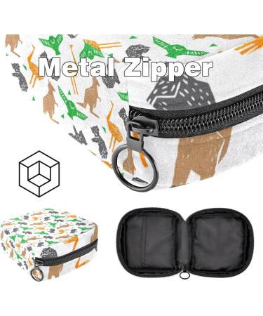 Flamingo Women's Binding Retention Bag | Kangaroo Bear Owl Menstrual Cup Bag with Zipper | Storage for Inserts Panty Liners & Tampons | Multicolored Bag for Girls - Buy Online on GoSupps.com