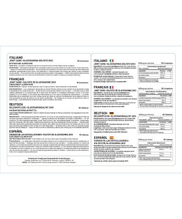 Glucosamine Sulphate 2KCL 1500mg 60 Tablets - Joint Health Support - Gluten & Dairy Free - Made in UK - Buy Online on GoSupps.com