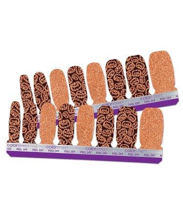 Color Street Halloween 2021 Nail Strips - Orange Glitter on Black Backing - Buy Online on GoSupps.com
