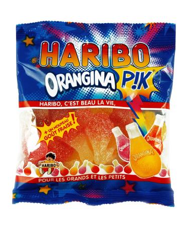 HARIBO - Orangina Pik - Bonbons Piquants Sans Colorants Artificiels - 10 Sachets de 120 g