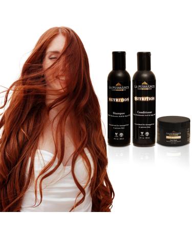 Moroccan Argan Oil Shampoo Conditioner and Hair Mask Set with Hyaluronic - Nutrition Hydrating Moisturize for Dry Hair - High Rated Frizz Control Haircare - Ideal for All Hair Types