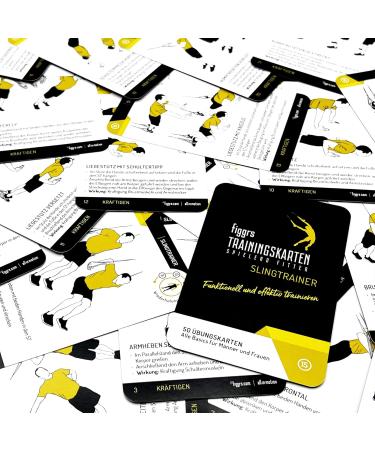 FIGGRS Slingtrainer I 57 Training Tickets | 50 Effective Full Body Exercises for Men & Women | Home Fitness Solutions - Buy Online on GoSupps.com
