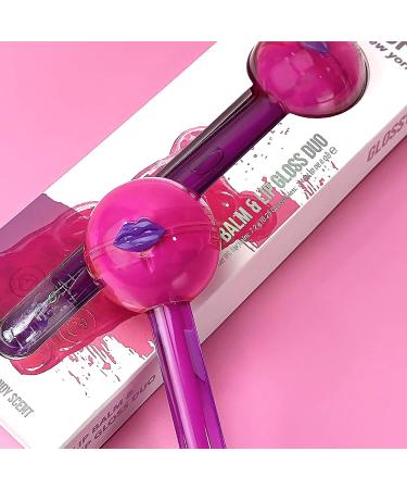 Glossy Pops Scented Lip Balm & Gloss Combo | Sweet Treat Collection - Gimmy Gummy Bear Scent - Buy Online on GoSupps.com