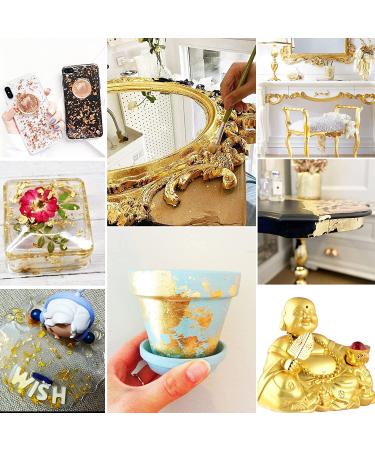 Koogel 300 Pcs Imitation Gold Leaf - 5.5 Inch Gilding Foil for Art, Crafts, DIY Decor - Buy Online on GoSupps.com